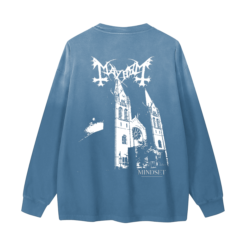 Gradient Washed Long Sleeve T-Shirt