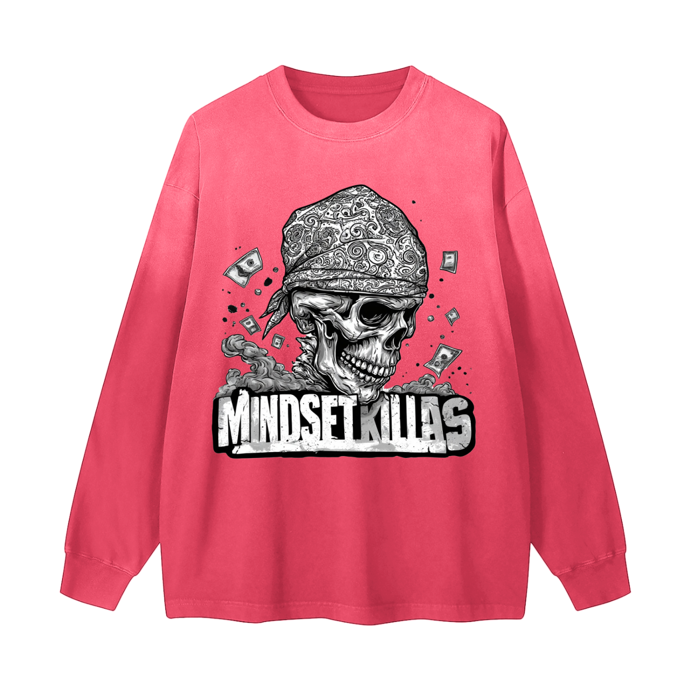 Gradient Washed Long Sleeve T-Shirt