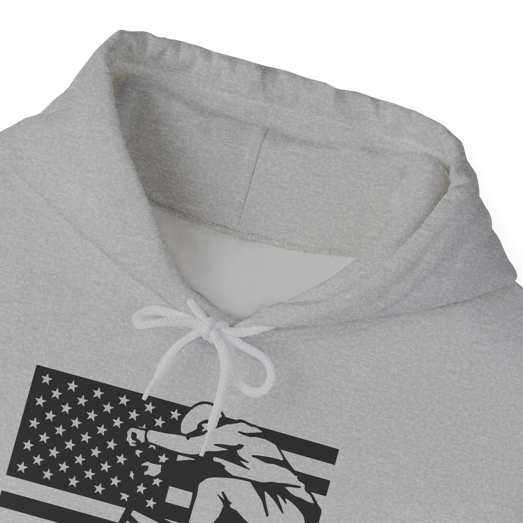 Rad-Biker American Flag Hoodie — 'Is My Bike Okay?' Graphic Hooded Sweatshirt