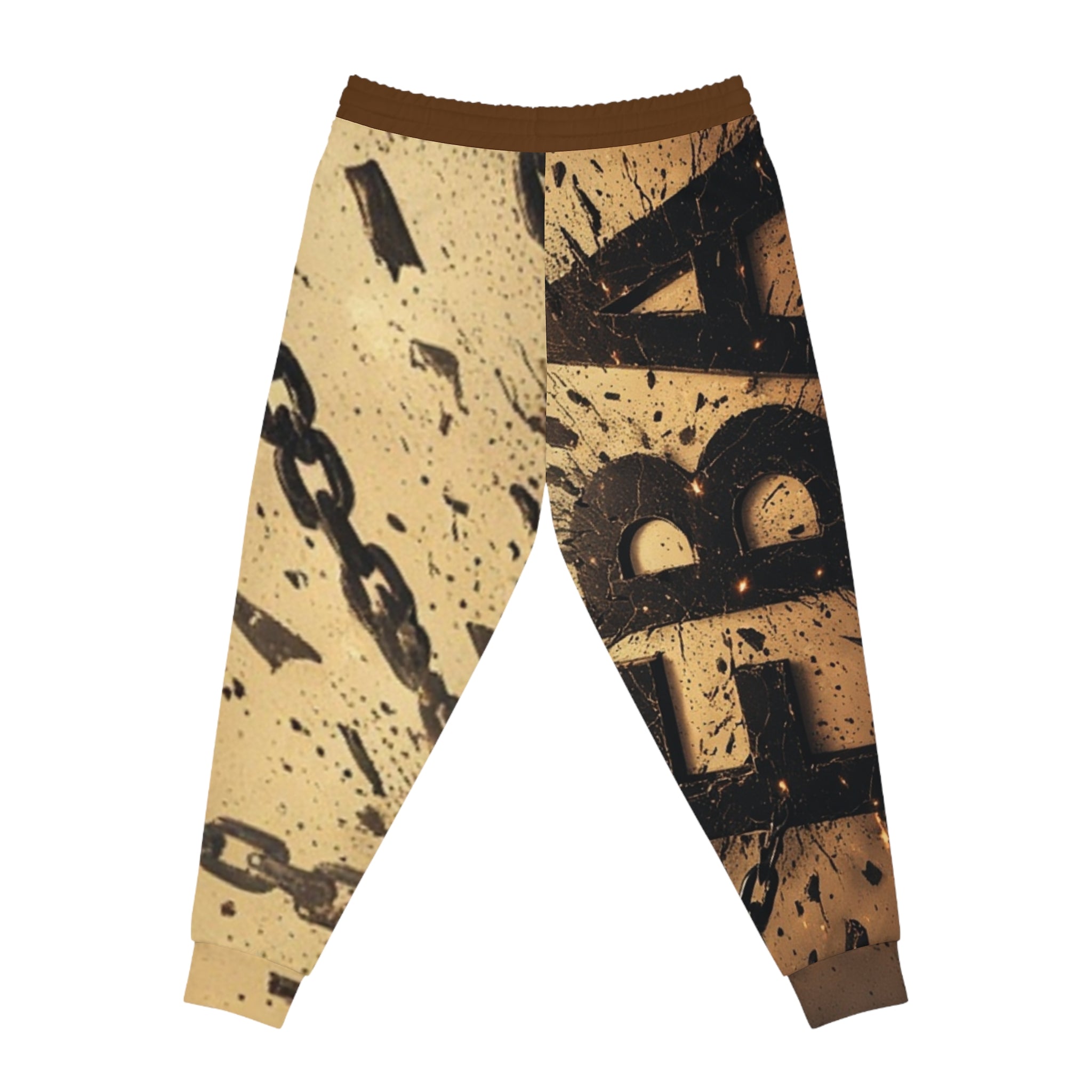 FBA- Graffiti Chain Print Joggers — Urban Streetwear Athletic Pants