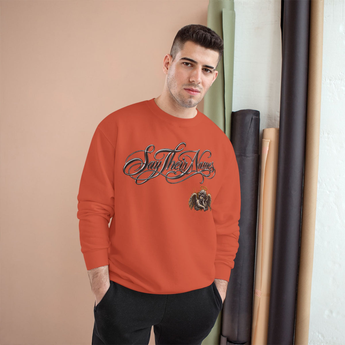 FBA-Say Their Names Sweatshirt — Memorial Angel Champion Sweatshirt