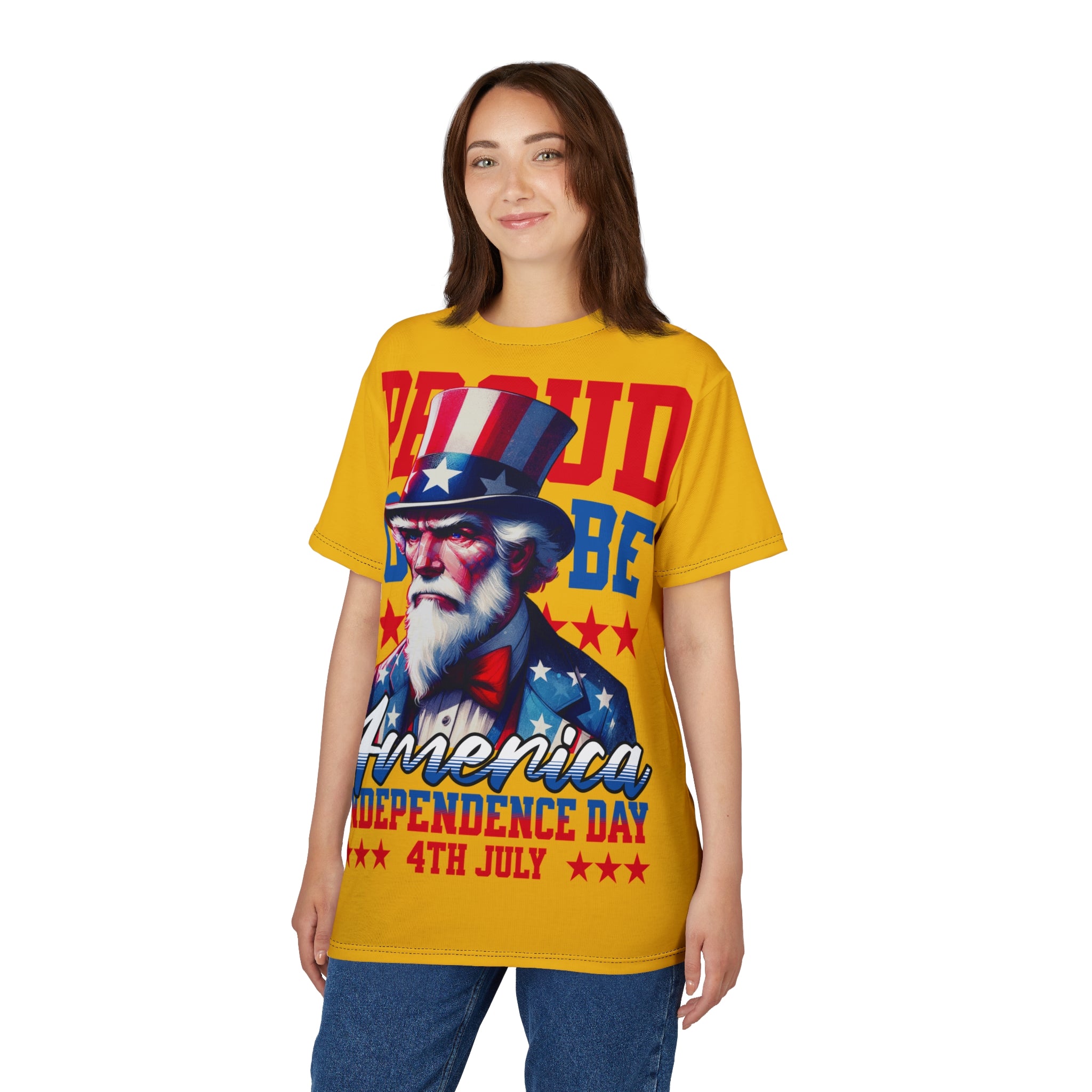 America-Independence Day T-Shirt — "Proud to be America" 4th of July Patriotic Tee