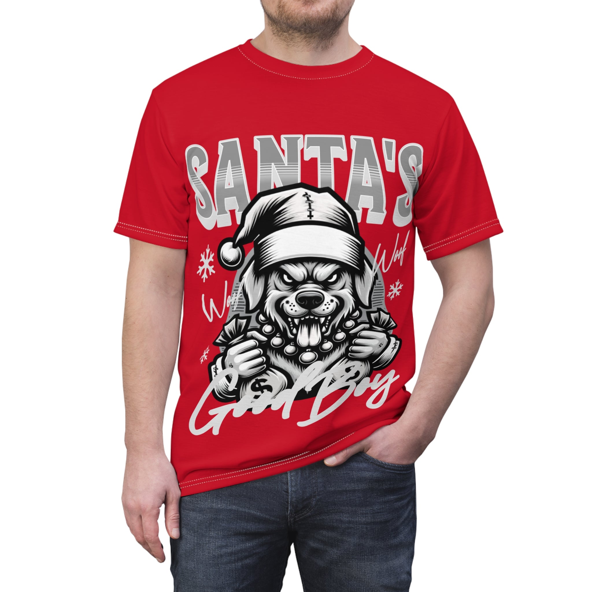 Santa's Good Boy Tee — Festive Dog Christmas Shirt