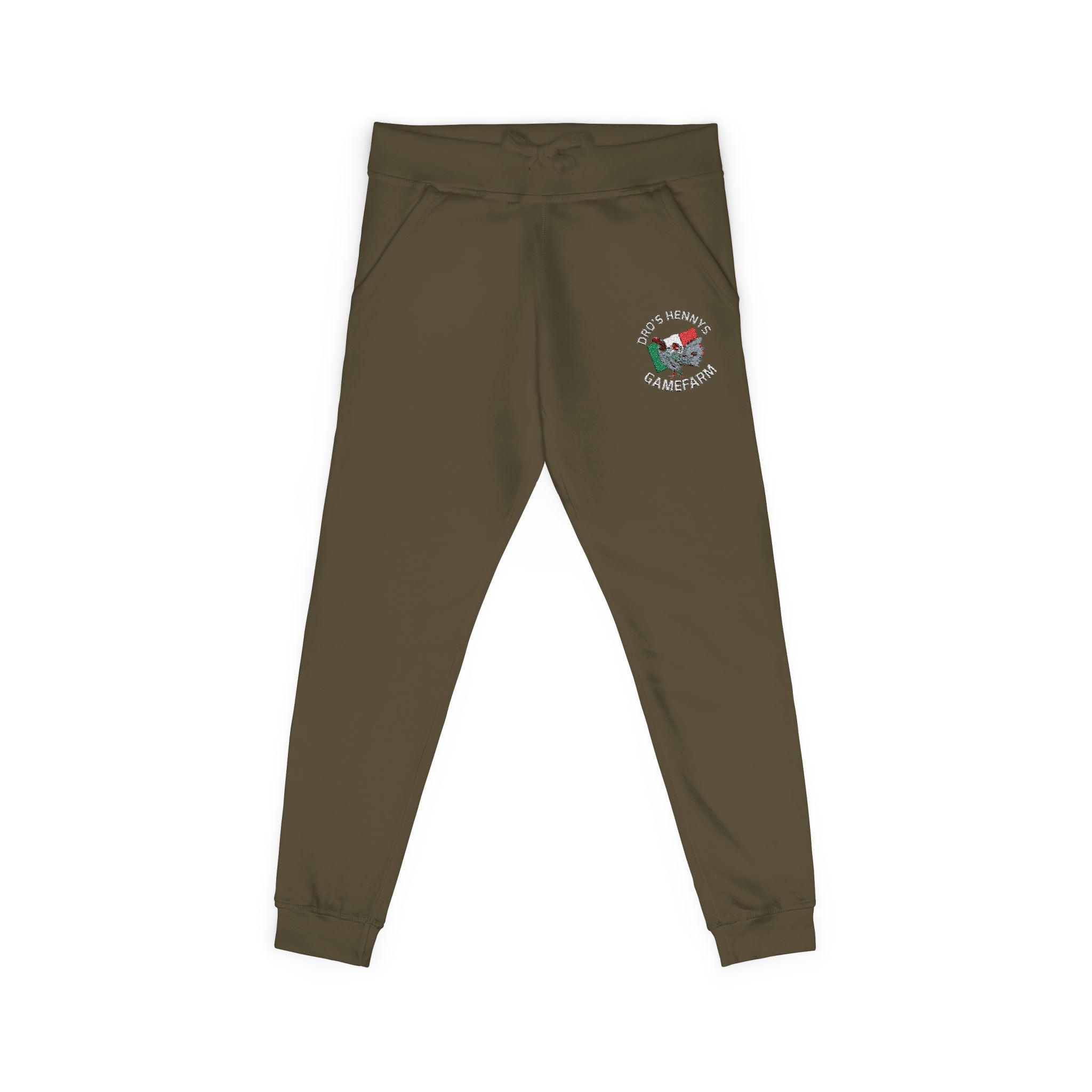 Henny- Embroidered Floral Heart Sweatpants — Cozy Fleece Joggers with 'Love' Detail