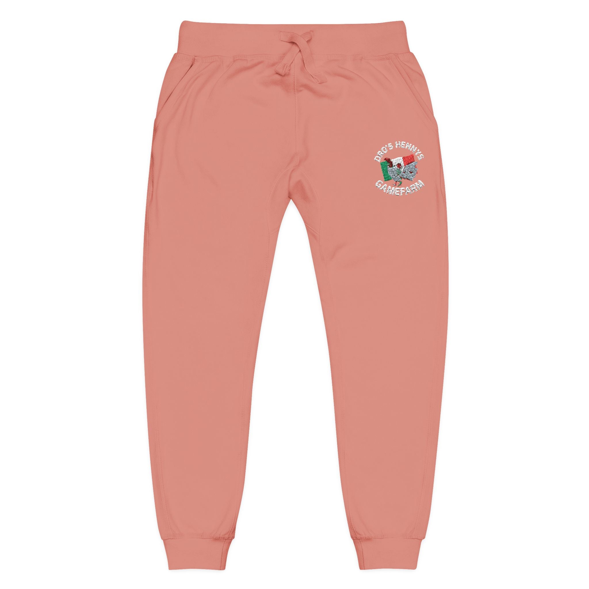 Henny- Embroidered Floral Heart Sweatpants — Cozy Fleece Joggers with 'Love' Detail