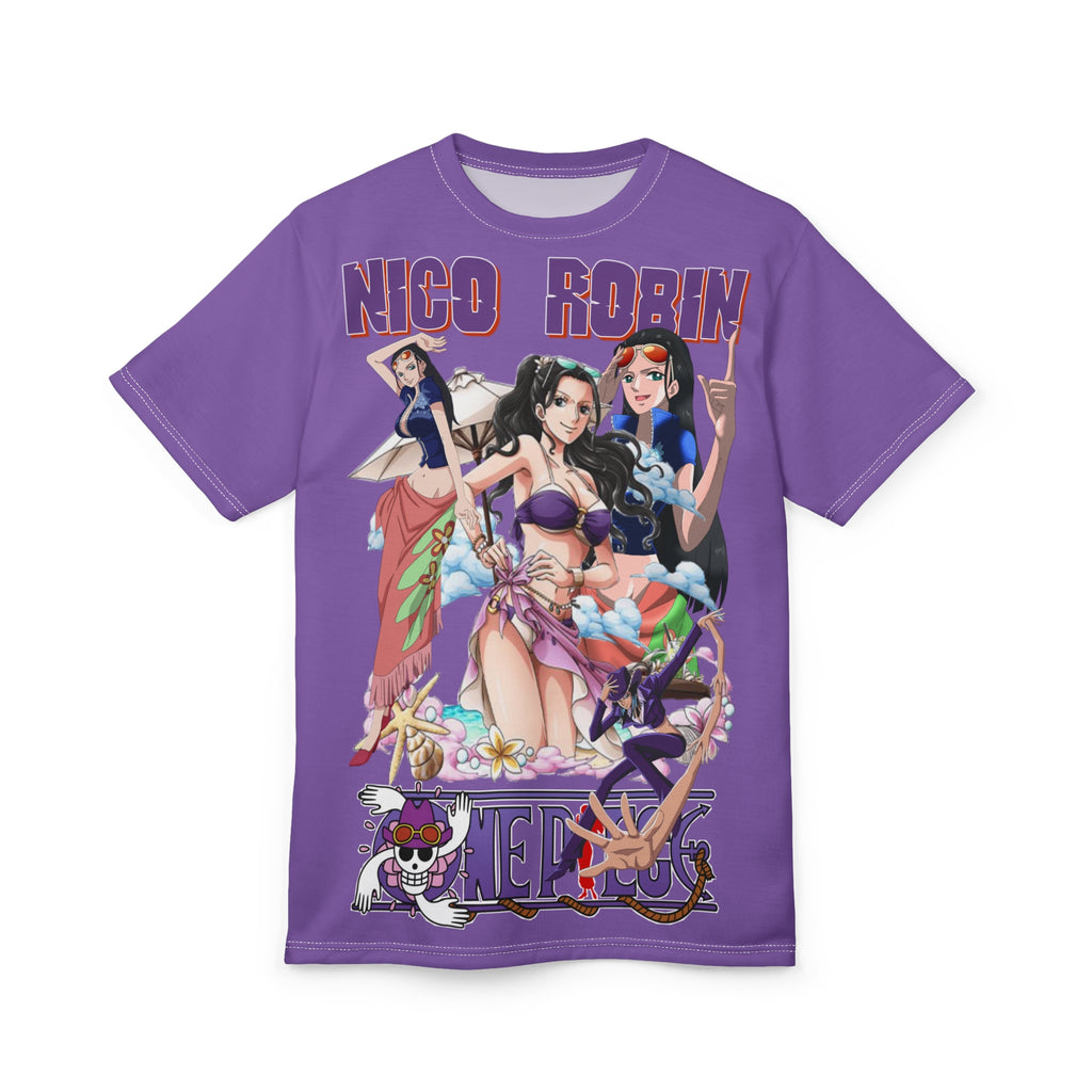 Anime- Beach Tee — All-Over Print Purple T-Shirt