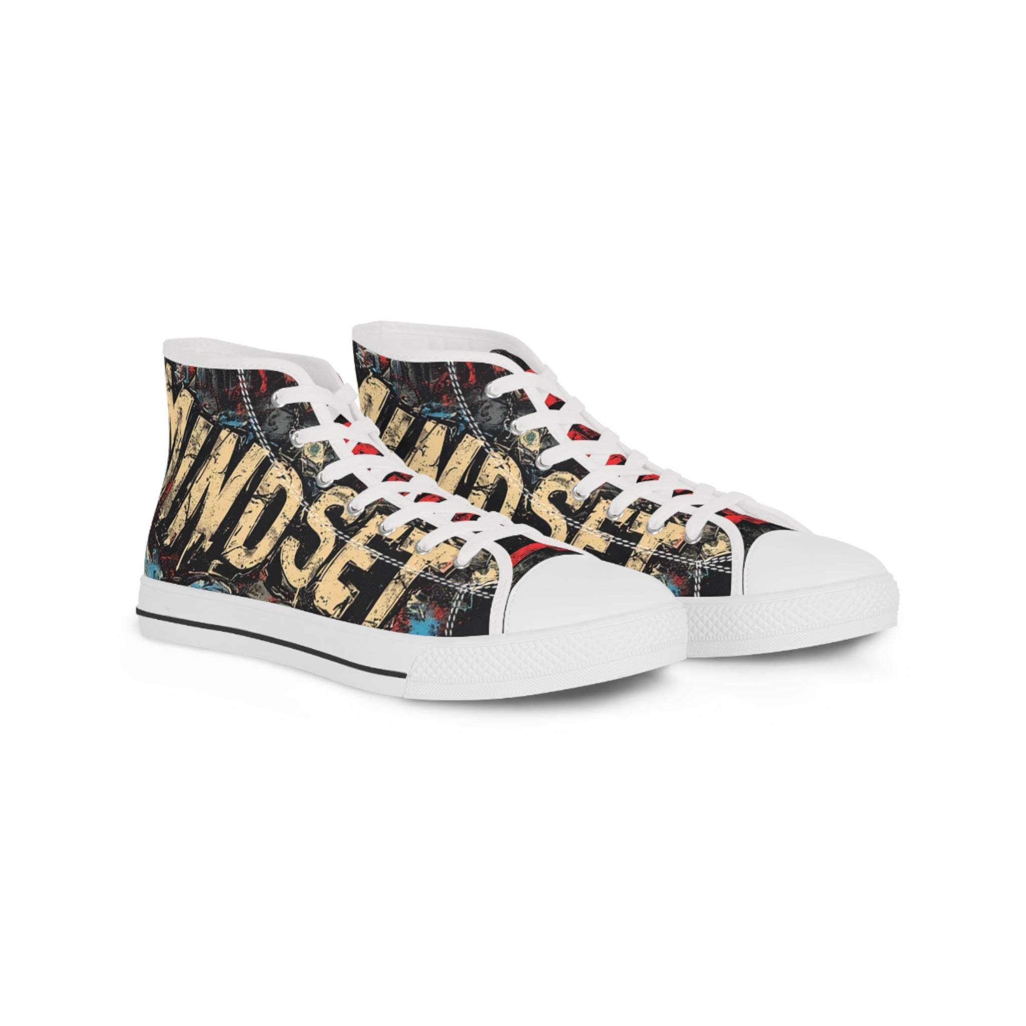 Shoes-Mindset-Grunge 'Windsurf' High Top Sneakers — Men's Retro Streetwear Canvas Shoes