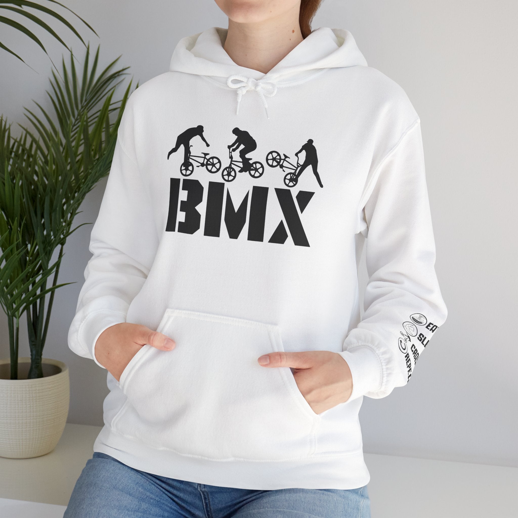 Rad-BMX Rider Hoodie — BMX Stunt Silhouettes Pullover for Riders & Fans