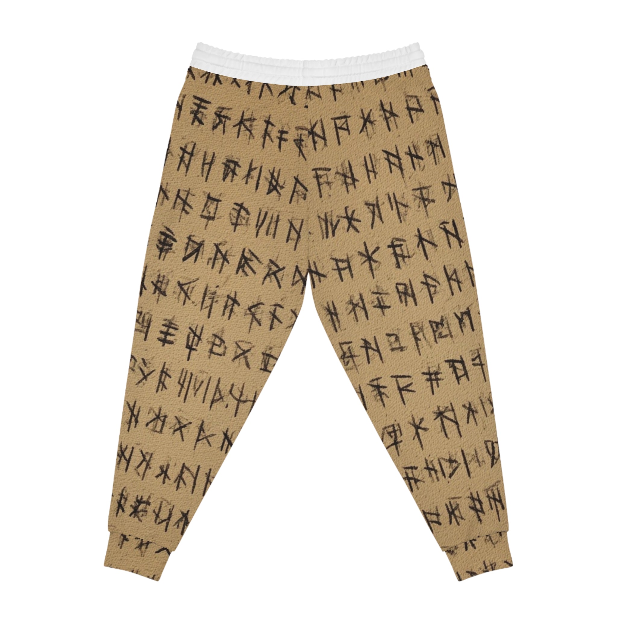 Joggers-Runic Pattern— Rustic Tribal Symbol Athletic Pants