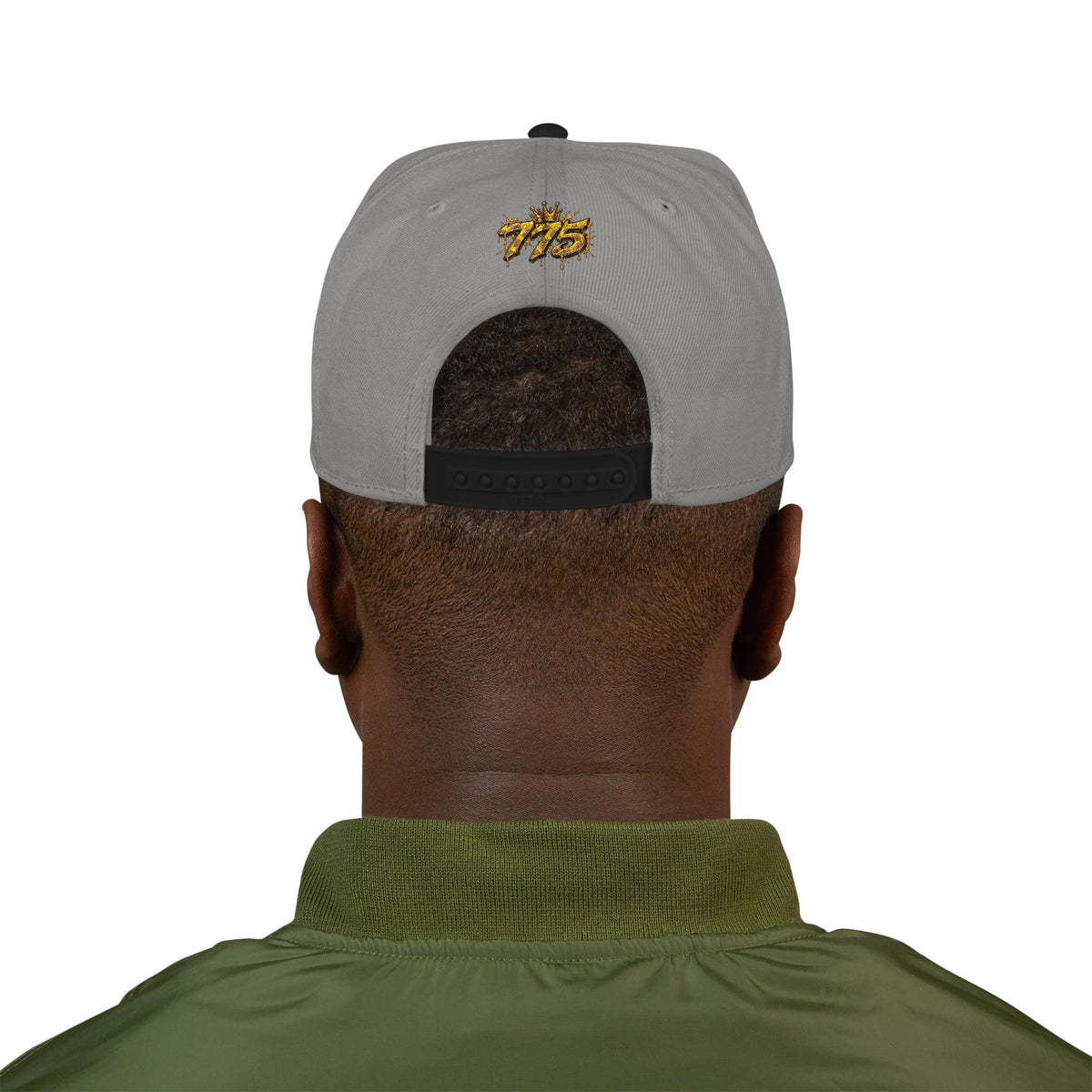 Hat-Embroidered Gold Graffiti Snapback Hat