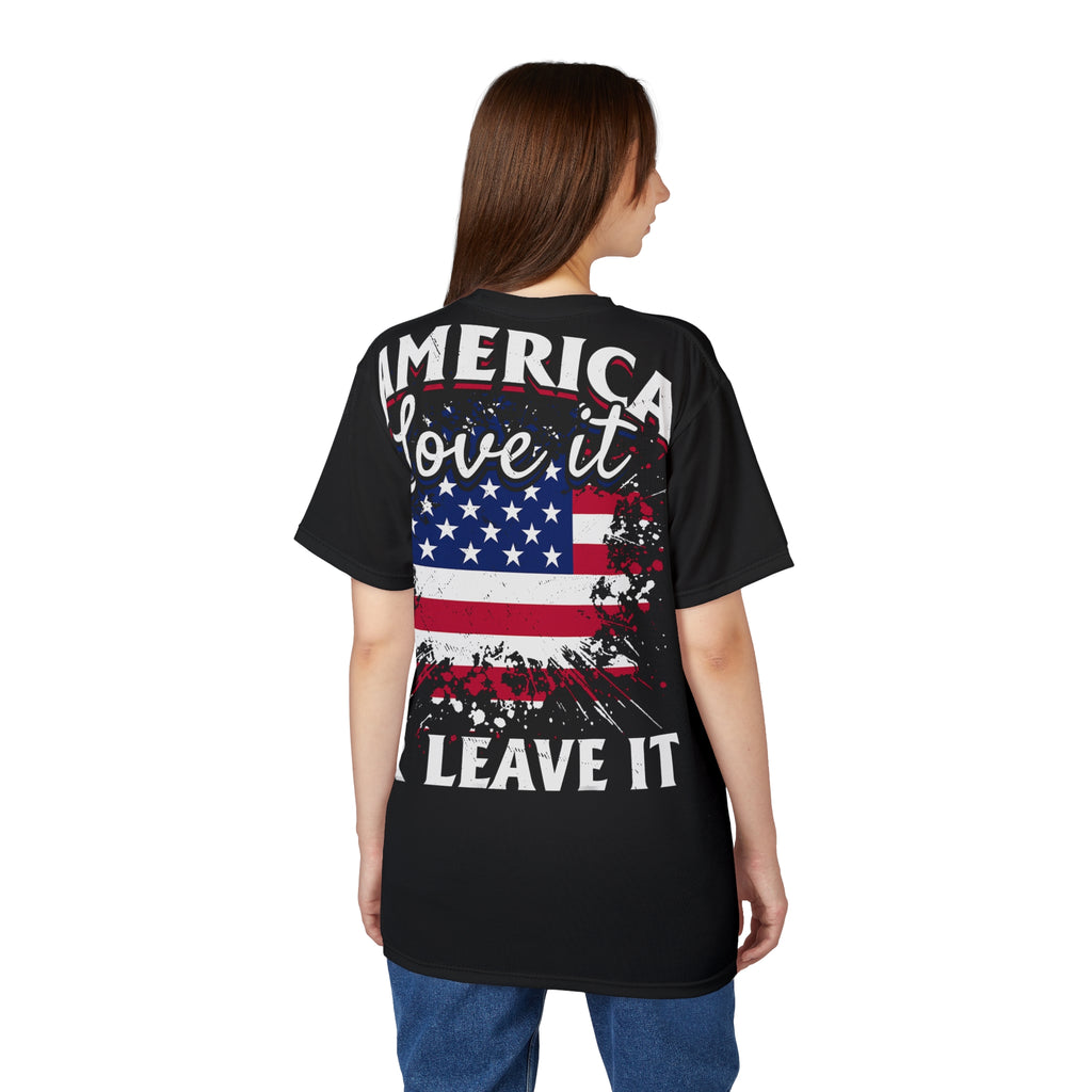 America-God Bless America Tee — Patriotic Eagle & Sunflower All-Over Print