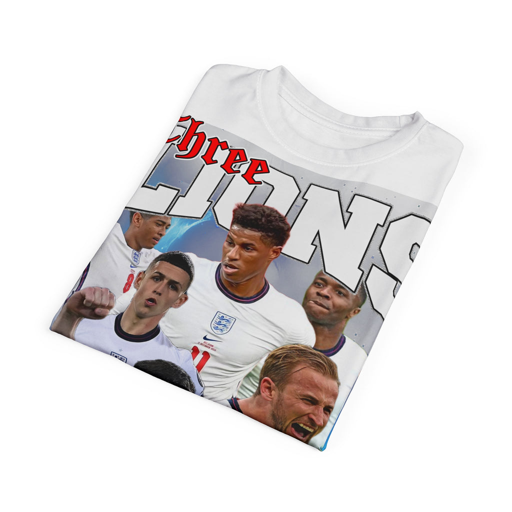 Team-Three Lions England Football Team Tee — Soccer Fan Jersey