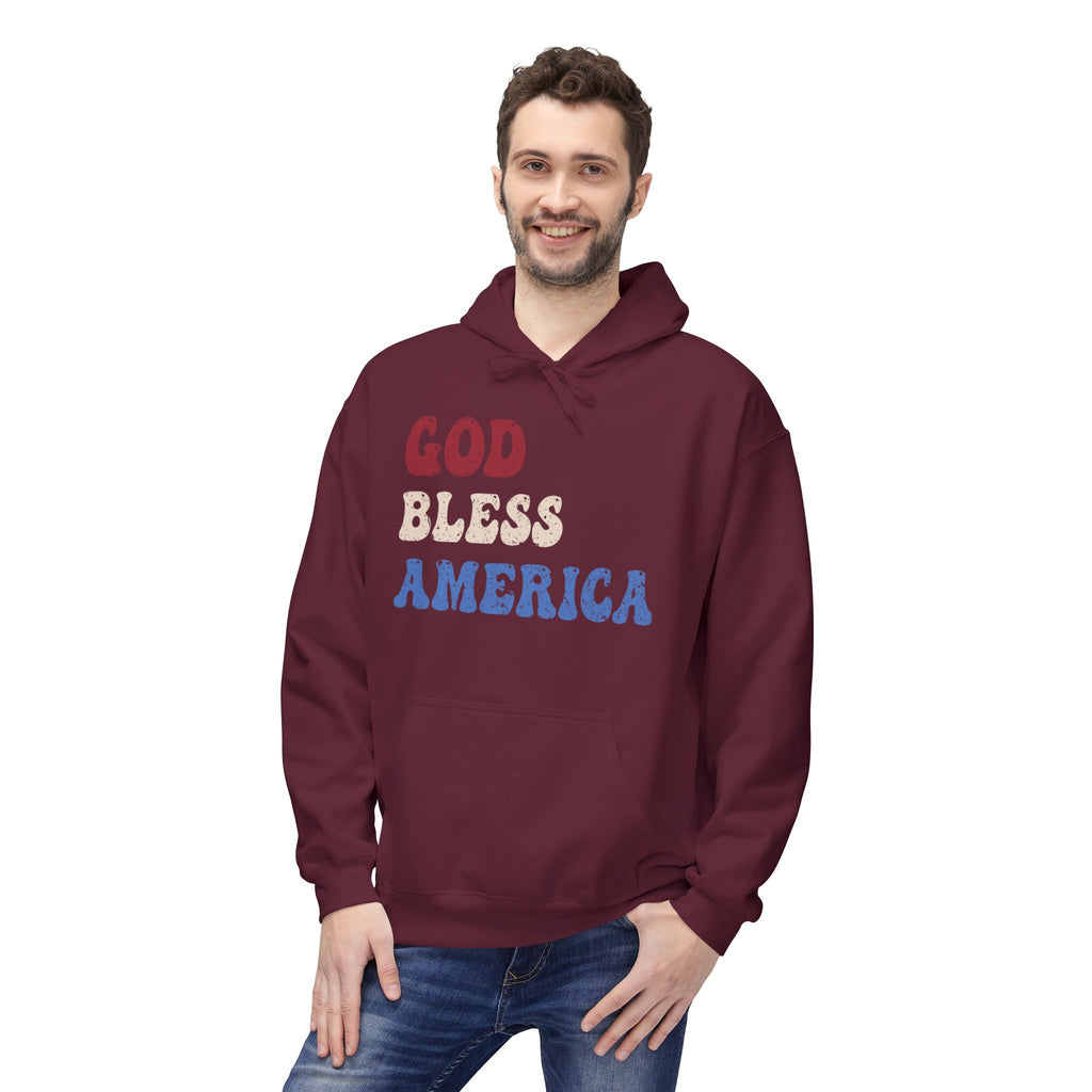 Ant-Hoodie - "God Bless America" Patriotic Ape Graphic USA Hoodie