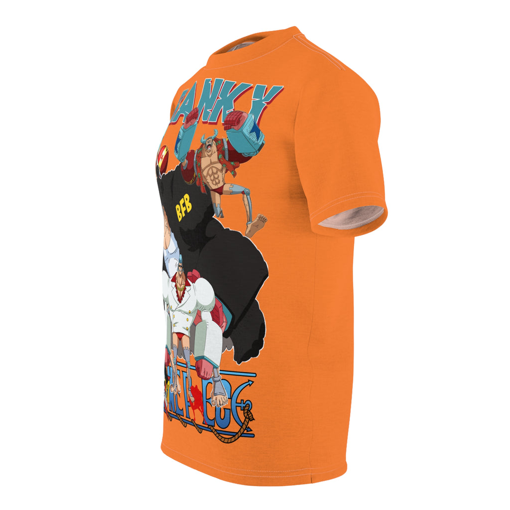 Anime- Crew Graphic Tee — Orange Anime Character T-Shirt