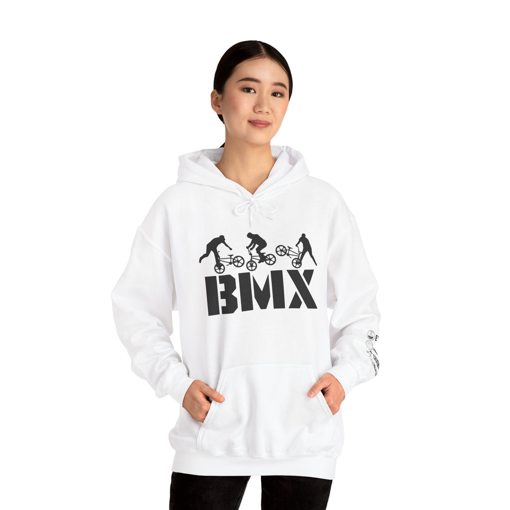 Rad-BMX Rider Hoodie — BMX Stunt Silhouettes Pullover for Riders & Fans