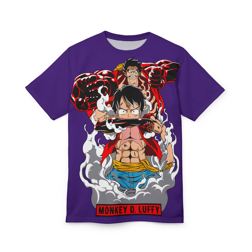 Anime -Graphic Tee — Monkey D. Luffy Full-Print Pirate Crew Shirt