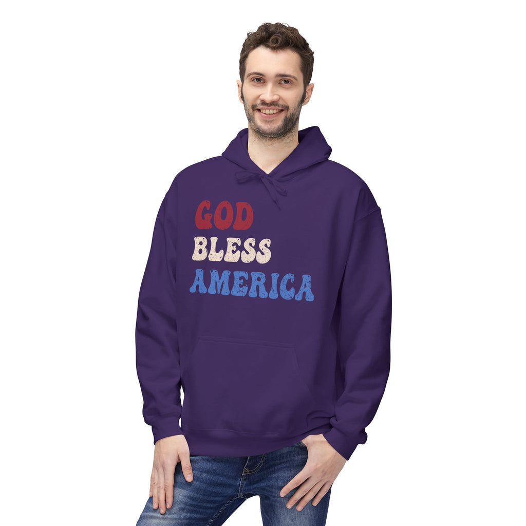 Ant-Hoodie - "God Bless America" Patriotic Ape Graphic USA Hoodie