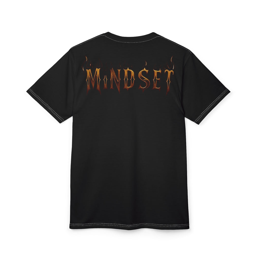 Mindset-Tenacity Fist Graphic Tee — Bold Black Motivational Shirt