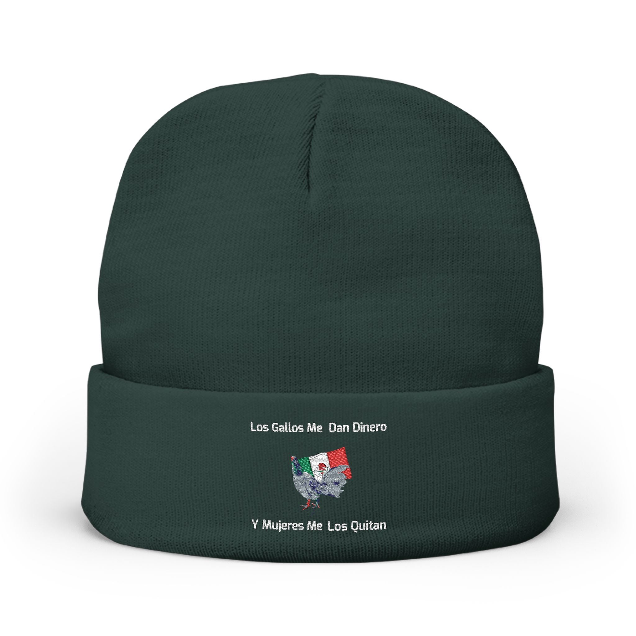 Henny- Embroidered Mexico Travel Patch Knit Beanie