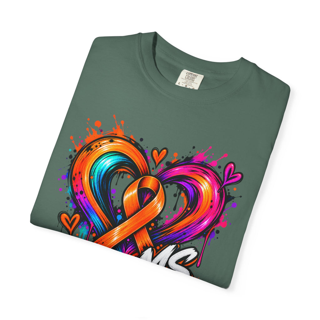 MS- Awareness Heart Ribbon T-Shirt — “Not All Wounds Are Visible” Neuropathy Support Tee