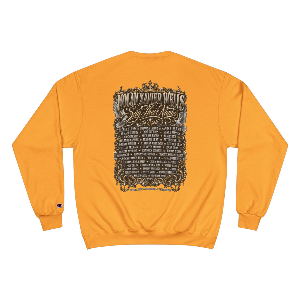 FBA-Say Their Names Sweatshirt — Memorial Angel Champion Sweatshirt