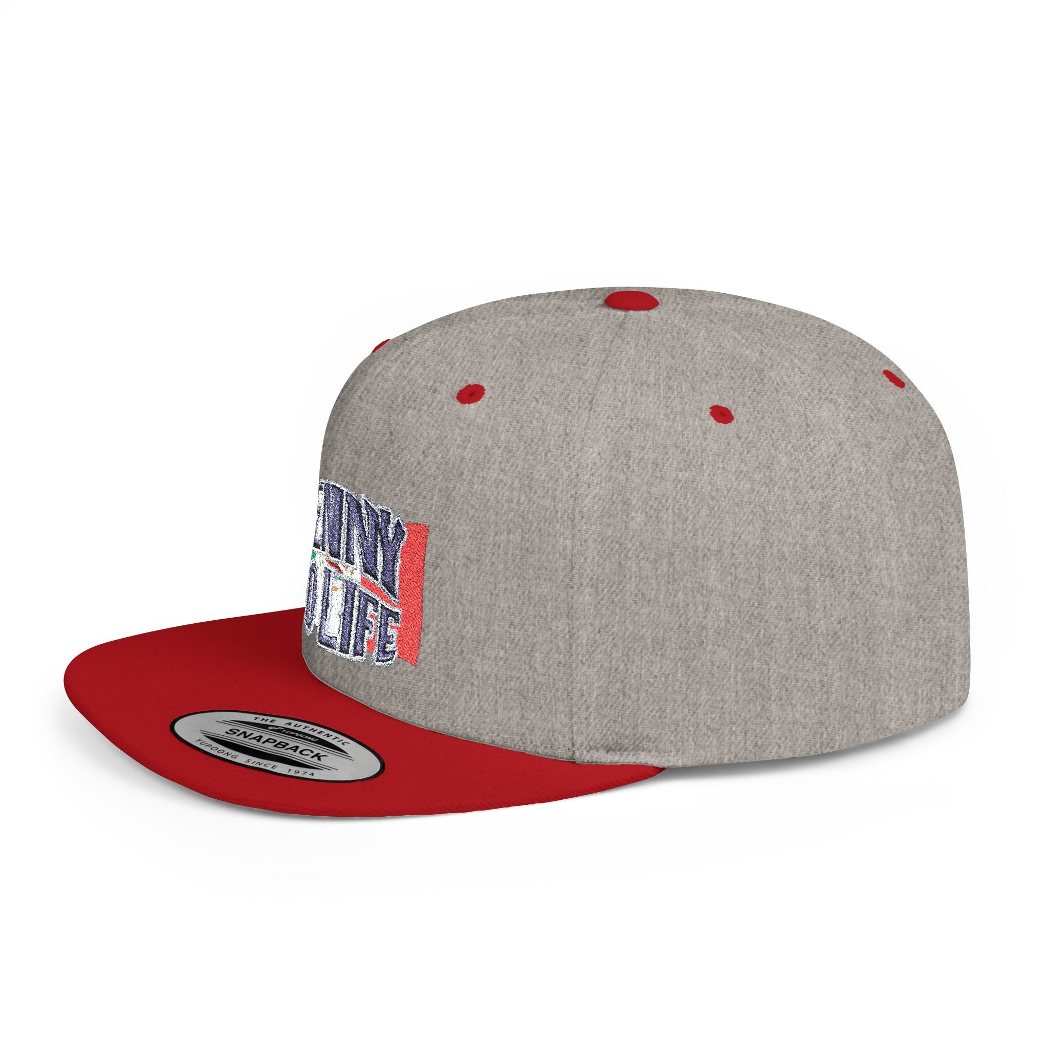 Henny- Flat Bill Snapback Hat — "Henny No Life" Embroidered with Italian Flag Accent