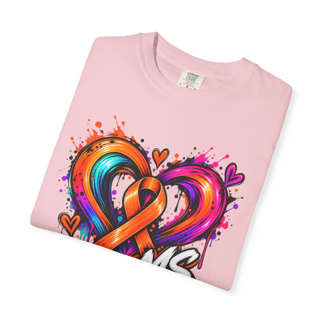 MS- Awareness Heart Ribbon T-Shirt — “Not All Wounds Are Visible” Neuropathy Support Tee