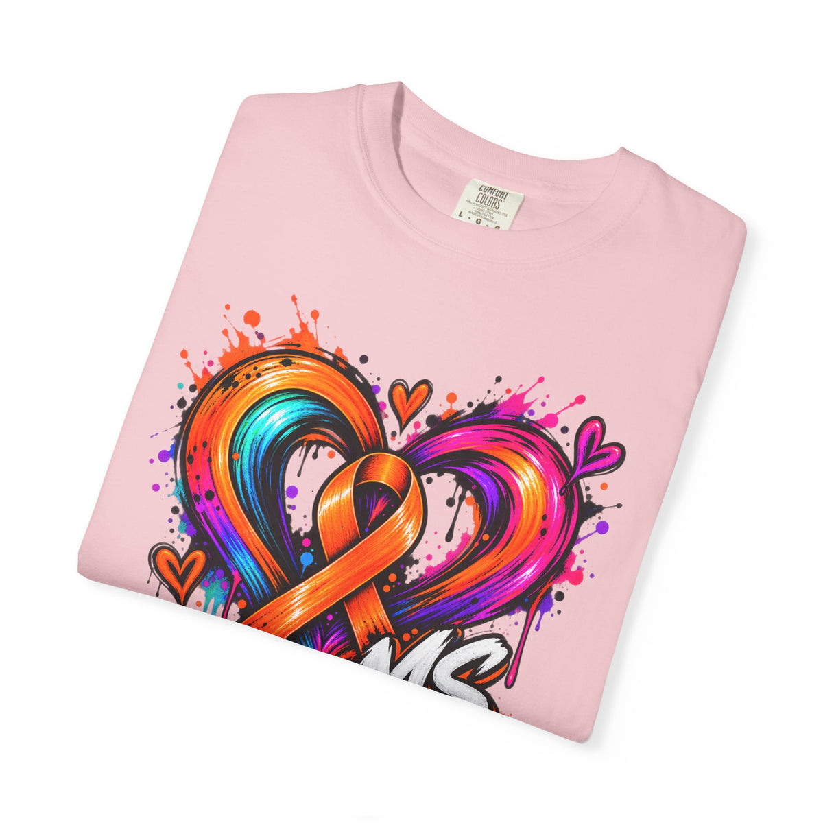 MS- Awareness Heart Ribbon T-Shirt — “Not All Wounds Are Visible” Neuropathy Support Tee