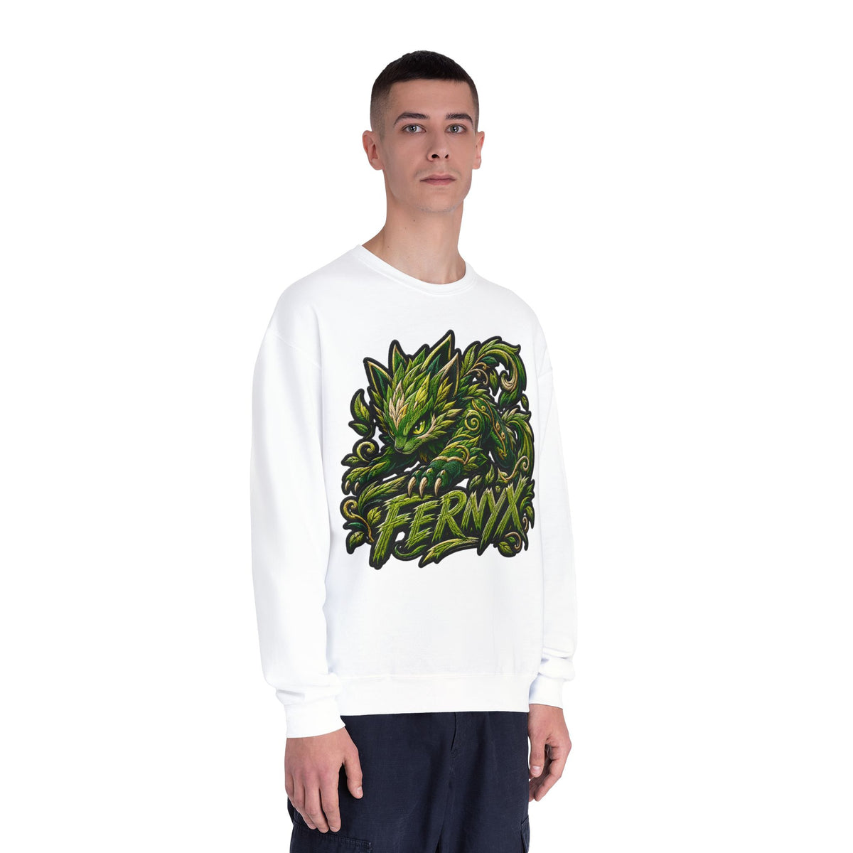 Shadow- "FERNYX" Green Graffiti Crewneck