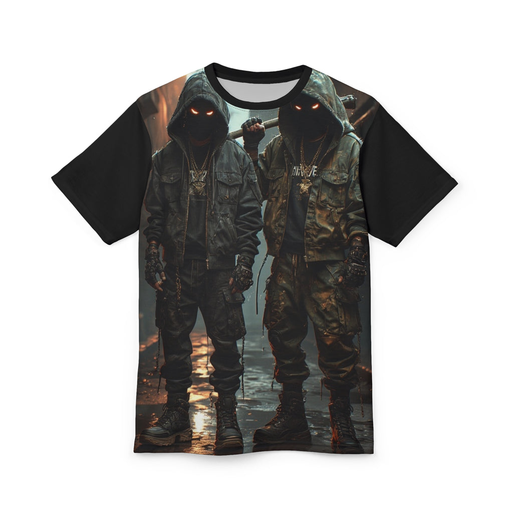Mindset- Hooded Shadows Streetwear Tee — Dark Urban Riot Aesthetic