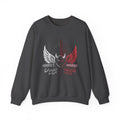 Mindset- Angel Wings Crest Sweatshirt — Split Heart & Wings Graphic Crewneck