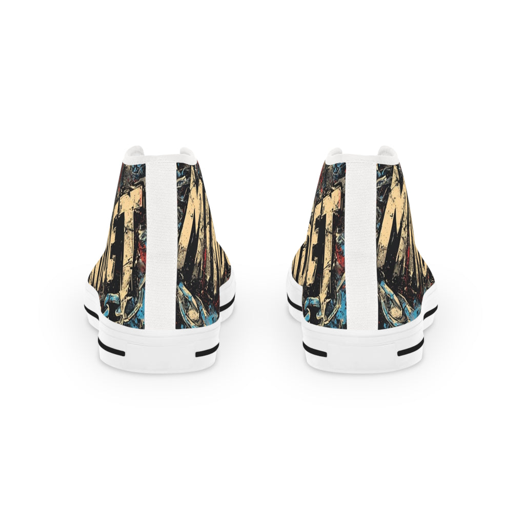 Shoes-Mindset-Grunge 'Windsurf' High Top Sneakers — Men's Retro Streetwear Canvas Shoes