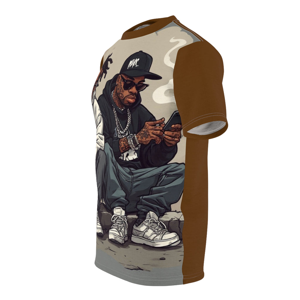 Mindset-Hip Hop Duo Graphic Tee — Streetwear Rap Artists Illustration All-Over Print
