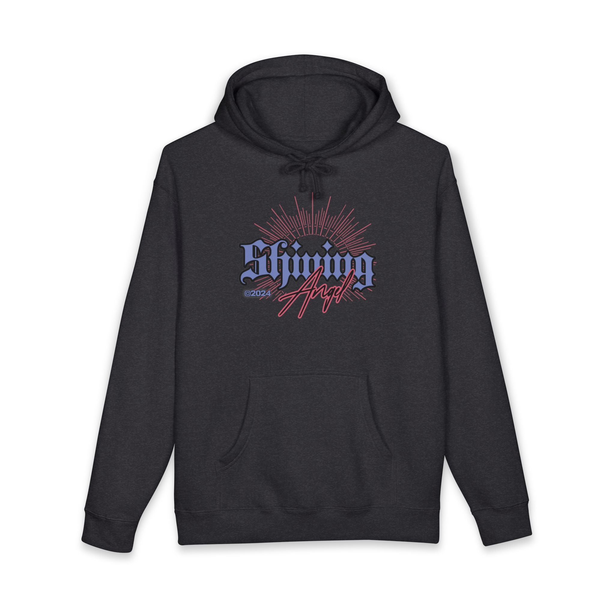 Hoodie-Shining Angel — Vintage Cherub Graphic Pullover