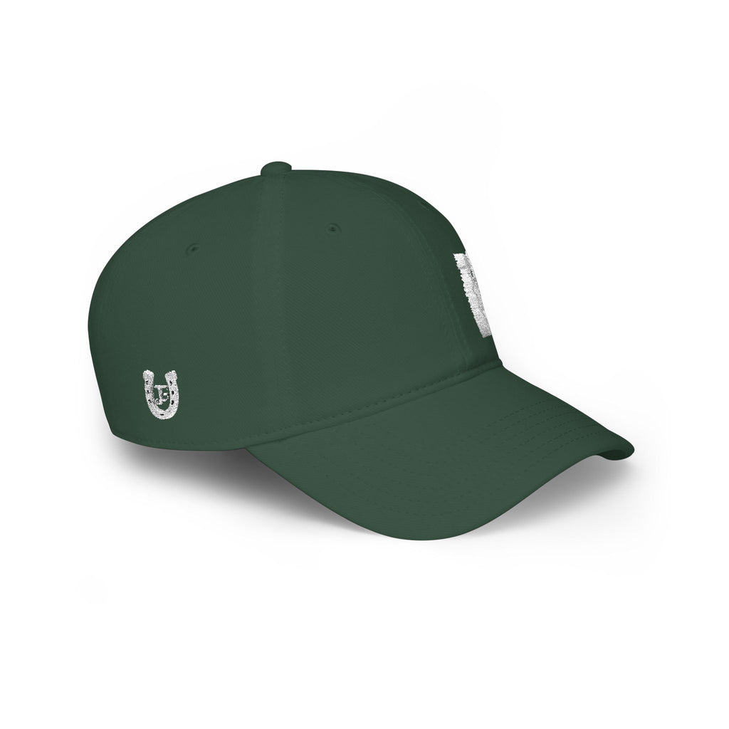 JG-Embroidered Horseshoe Logo Cap — Low Profile Baseball Hat