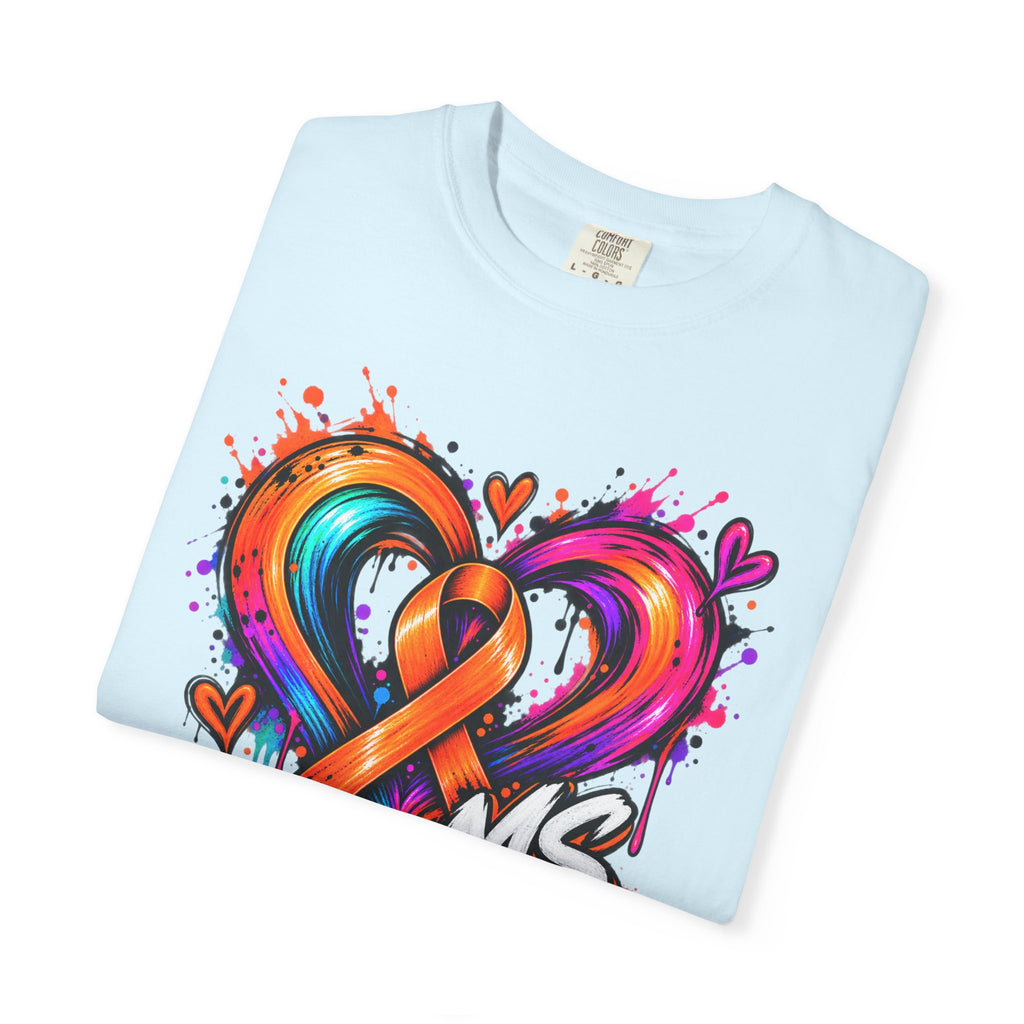 MS- Awareness Heart Ribbon T-Shirt — “Not All Wounds Are Visible” Neuropathy Support Tee