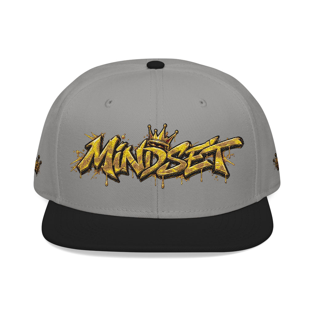 Hat-Embroidered Gold Graffiti Snapback Hat