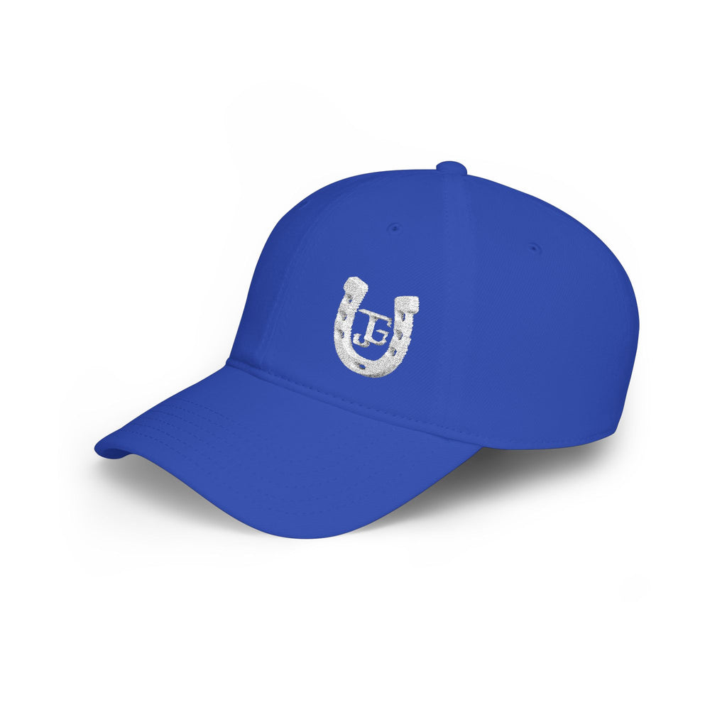 JG-Embroidered Horseshoe Logo Cap — Low Profile Baseball Hat