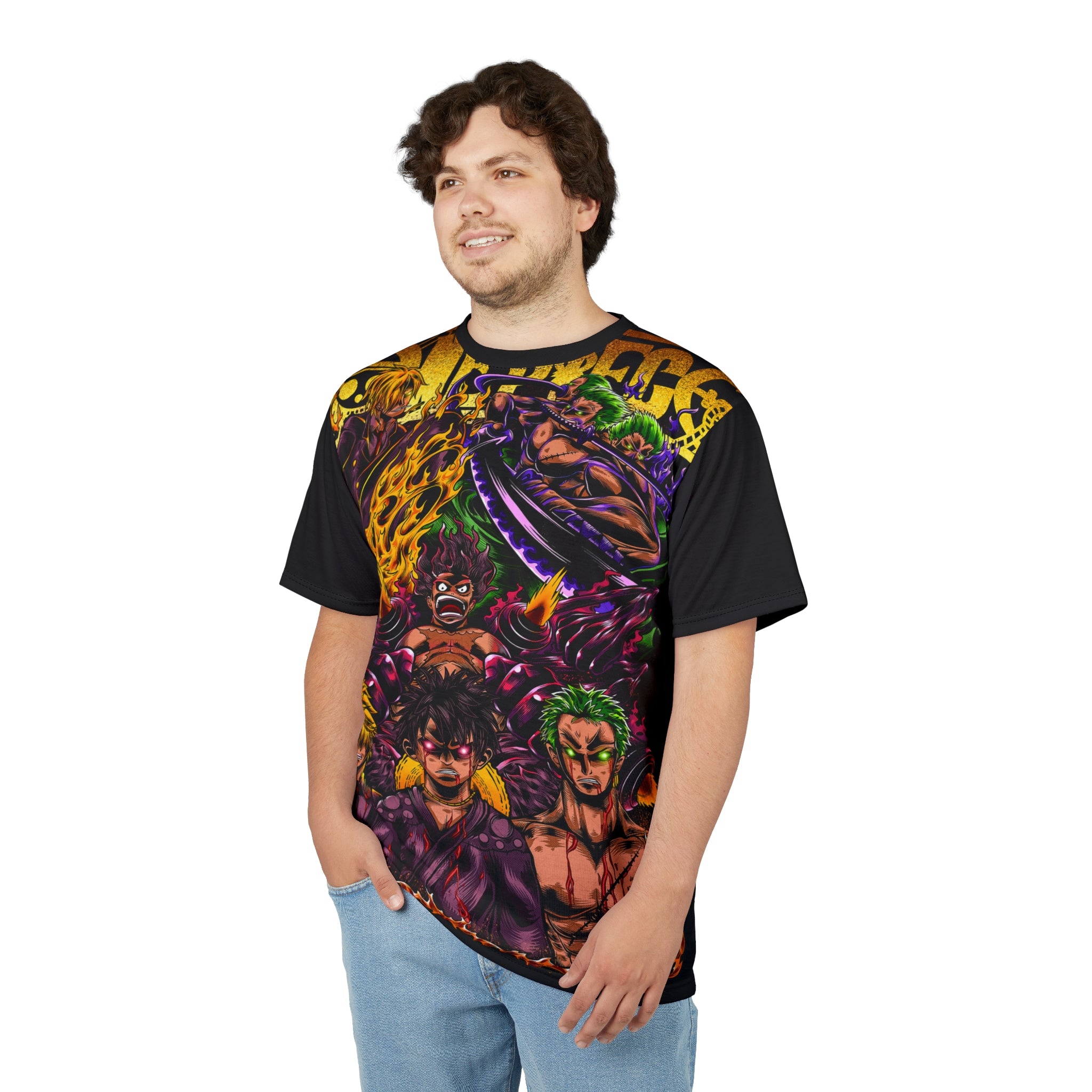 Anime- Pirate Crew All-Over Print Tee — Bold All-Over Graphic Shirt