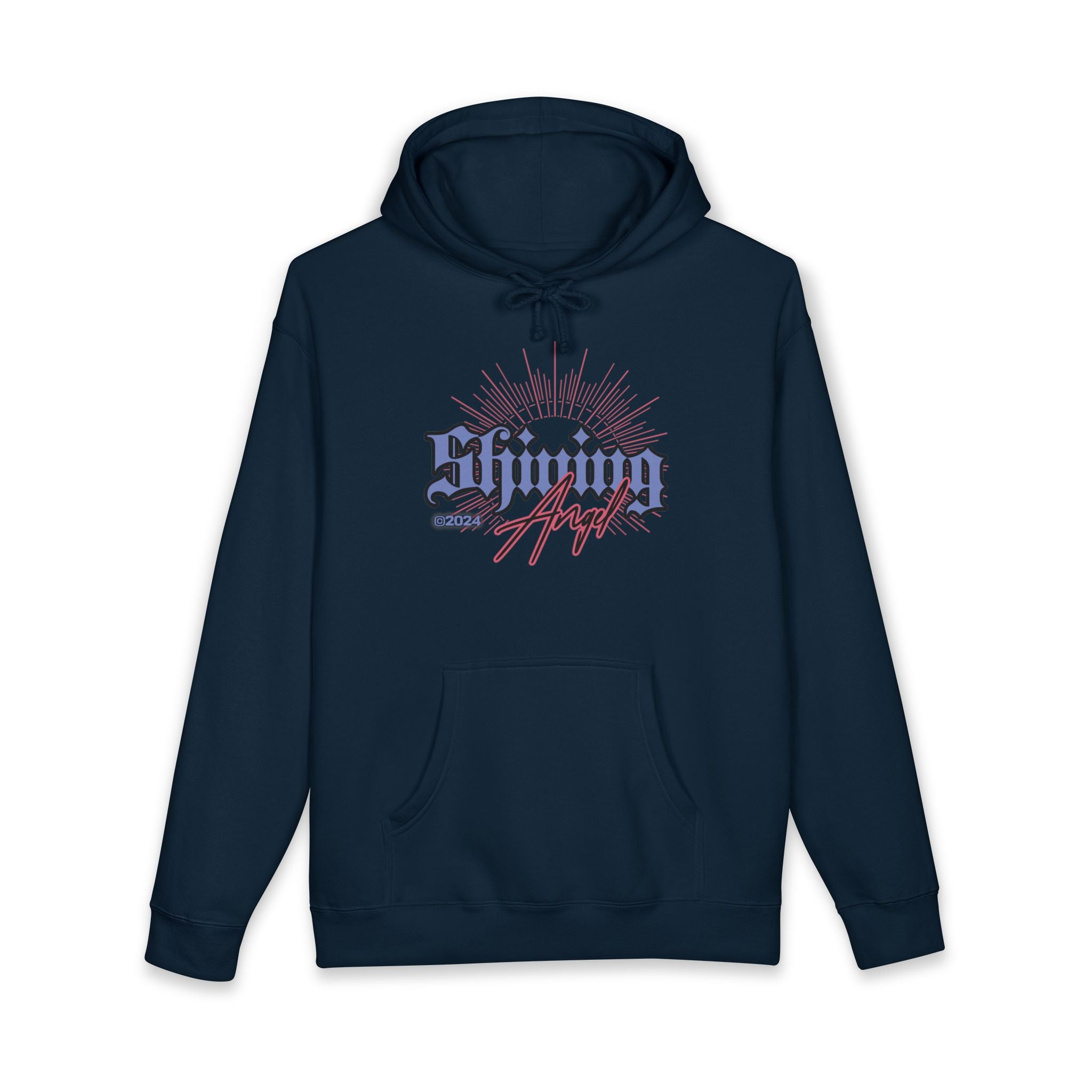 Hoodie-Shining Angel — Vintage Cherub Graphic Pullover