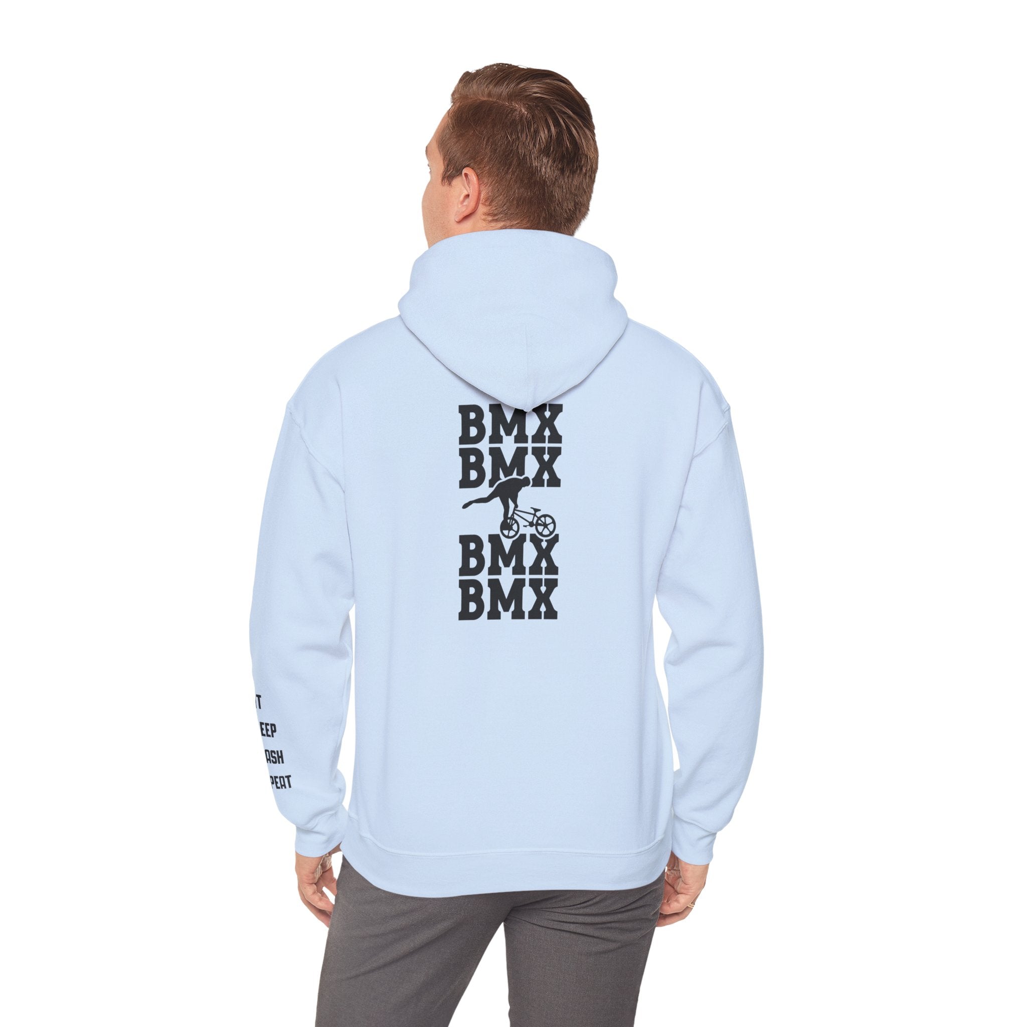 Rad-BMX Rider Hoodie — BMX Stunt Silhouettes Pullover for Riders & Fans