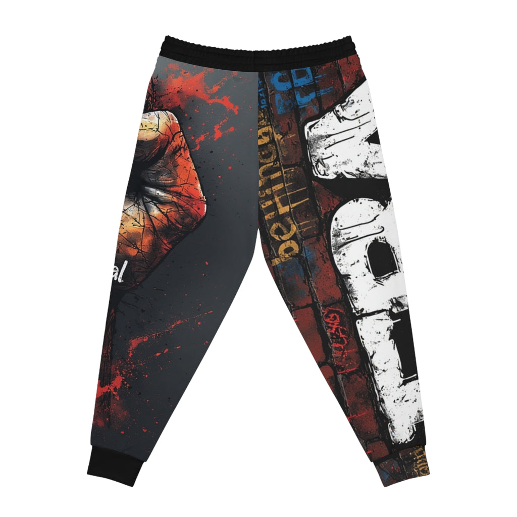 FBA -Gritty Fist Set- Athletic Joggers — Graphic All-Over Print Sweatpants