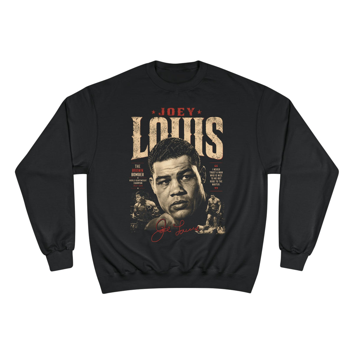 Retro Champion Tribute- Vintage Boxing Legend Graphic Crewneck
