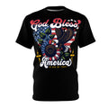 America-God Bless America Tee — Patriotic Eagle & Sunflower All-Over Print