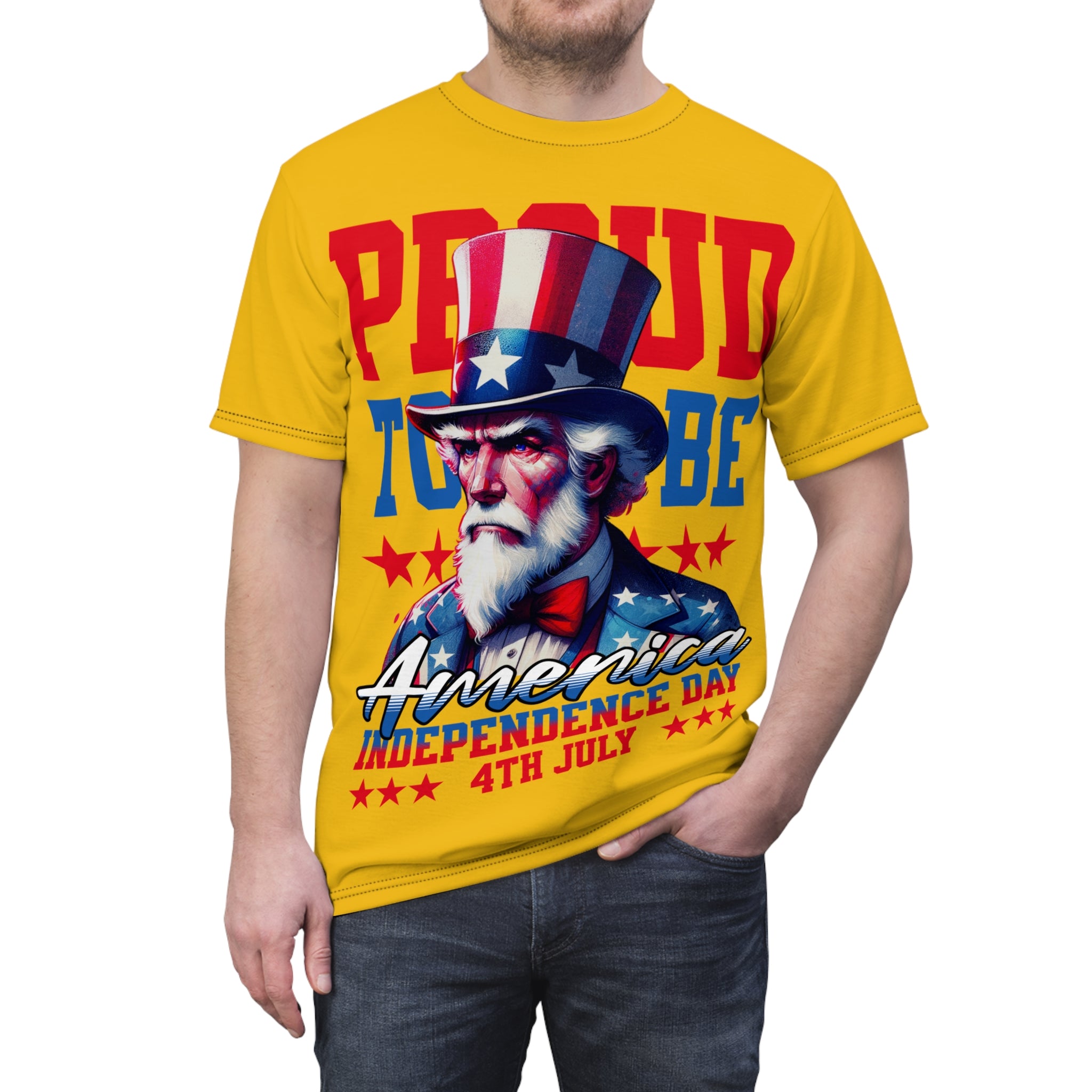 America-Independence Day T-Shirt — "Proud to be America" 4th of July Patriotic Tee