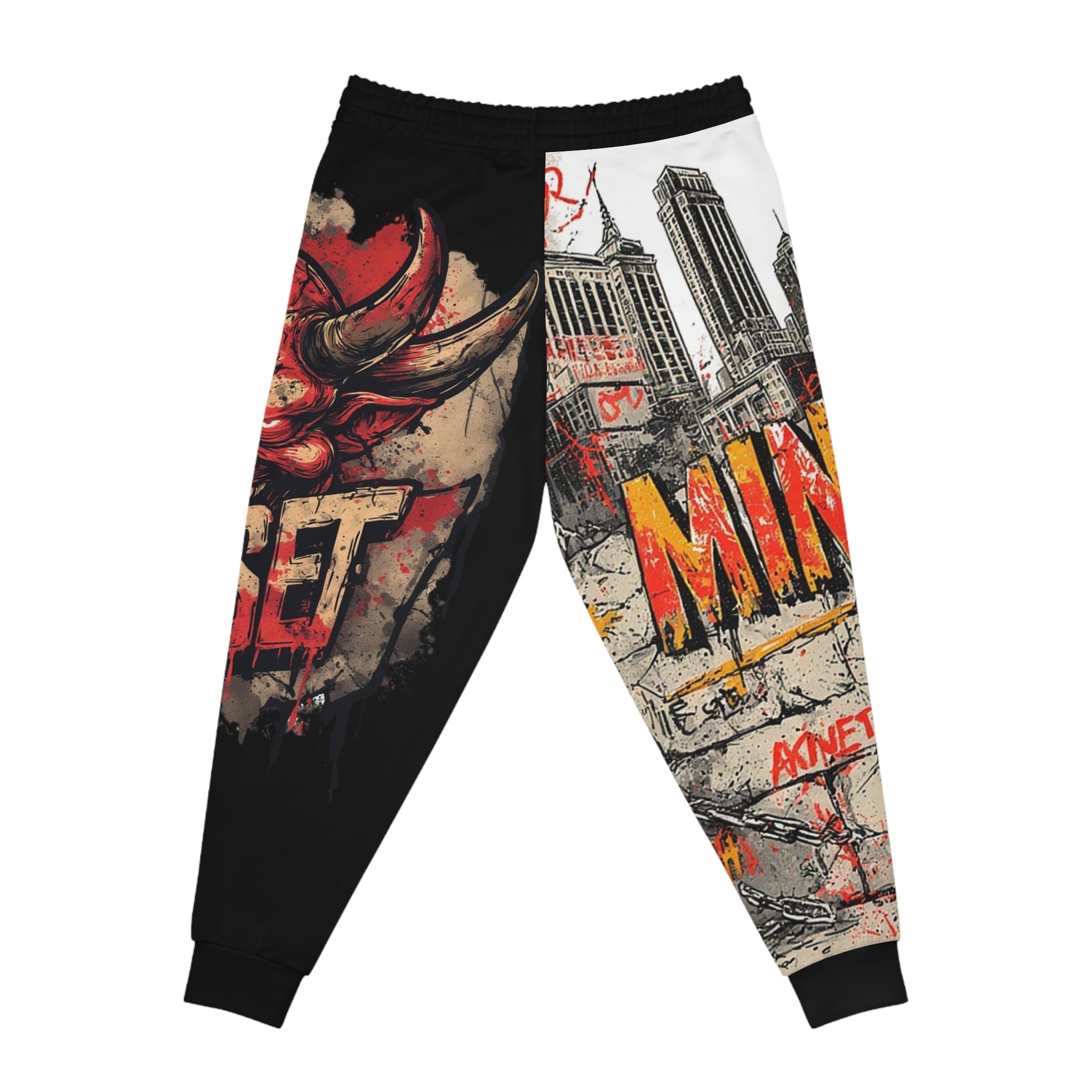 Mindset- Graffiti Rhino Athletic Joggers — Urban Streetwear Mix Print