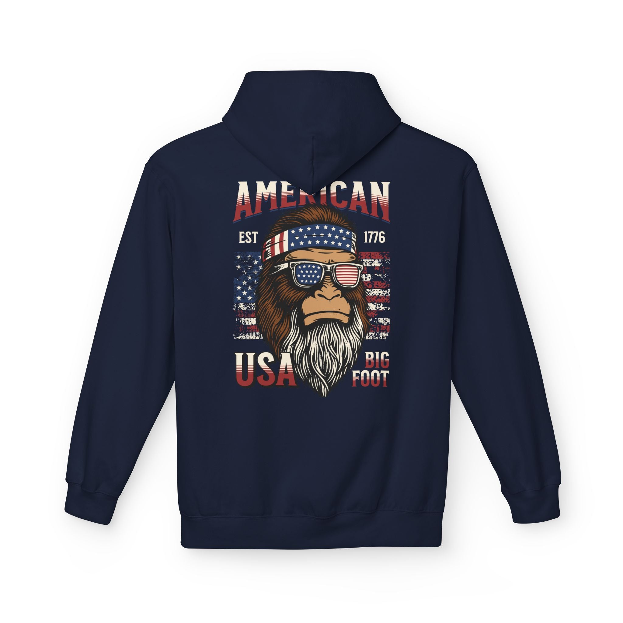 Ant-Hoodie - "God Bless America" Patriotic Ape Graphic USA Hoodie