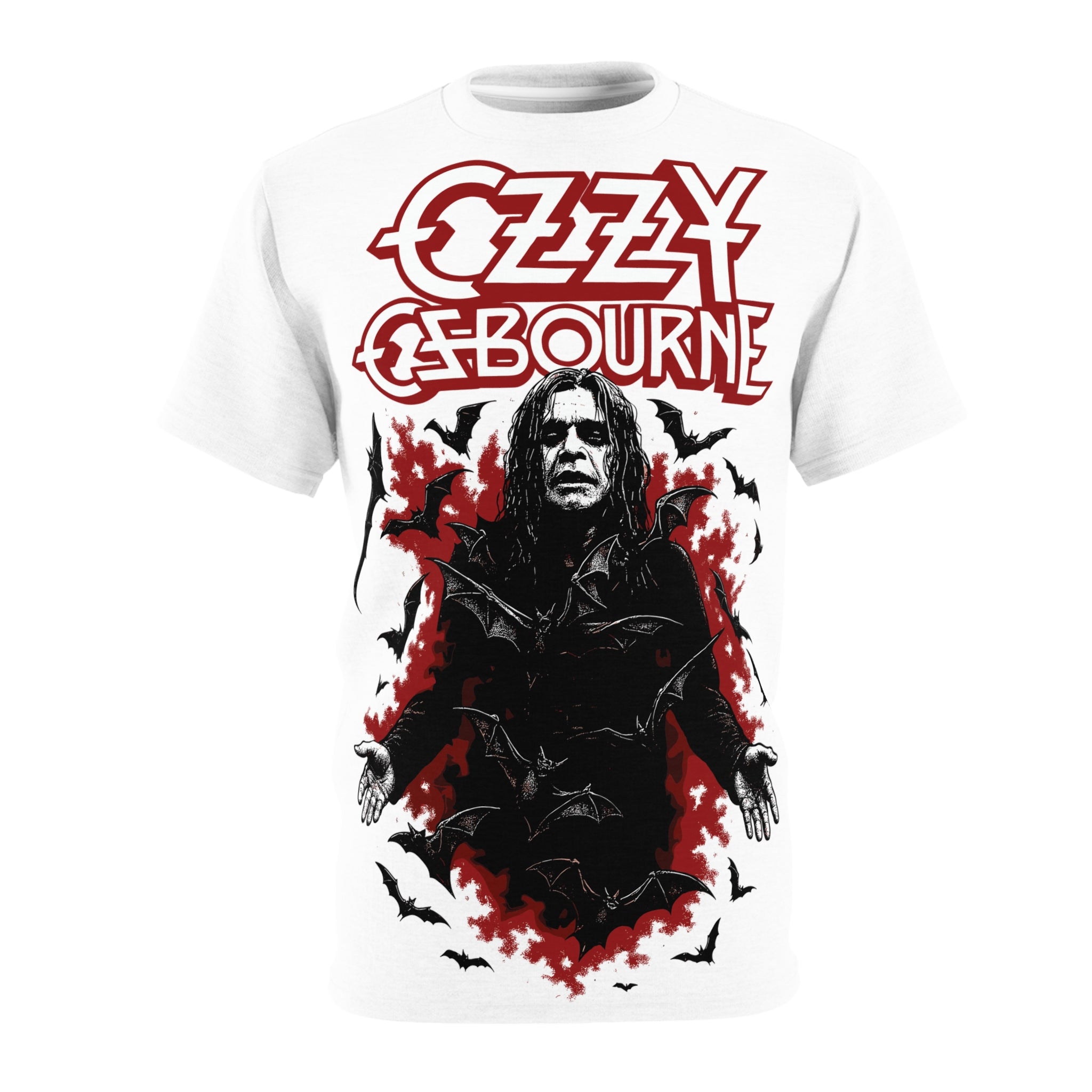 Metal- Ozzy Osbourne Graphic Tee — Gothic Bats Rock Band T-Shirt