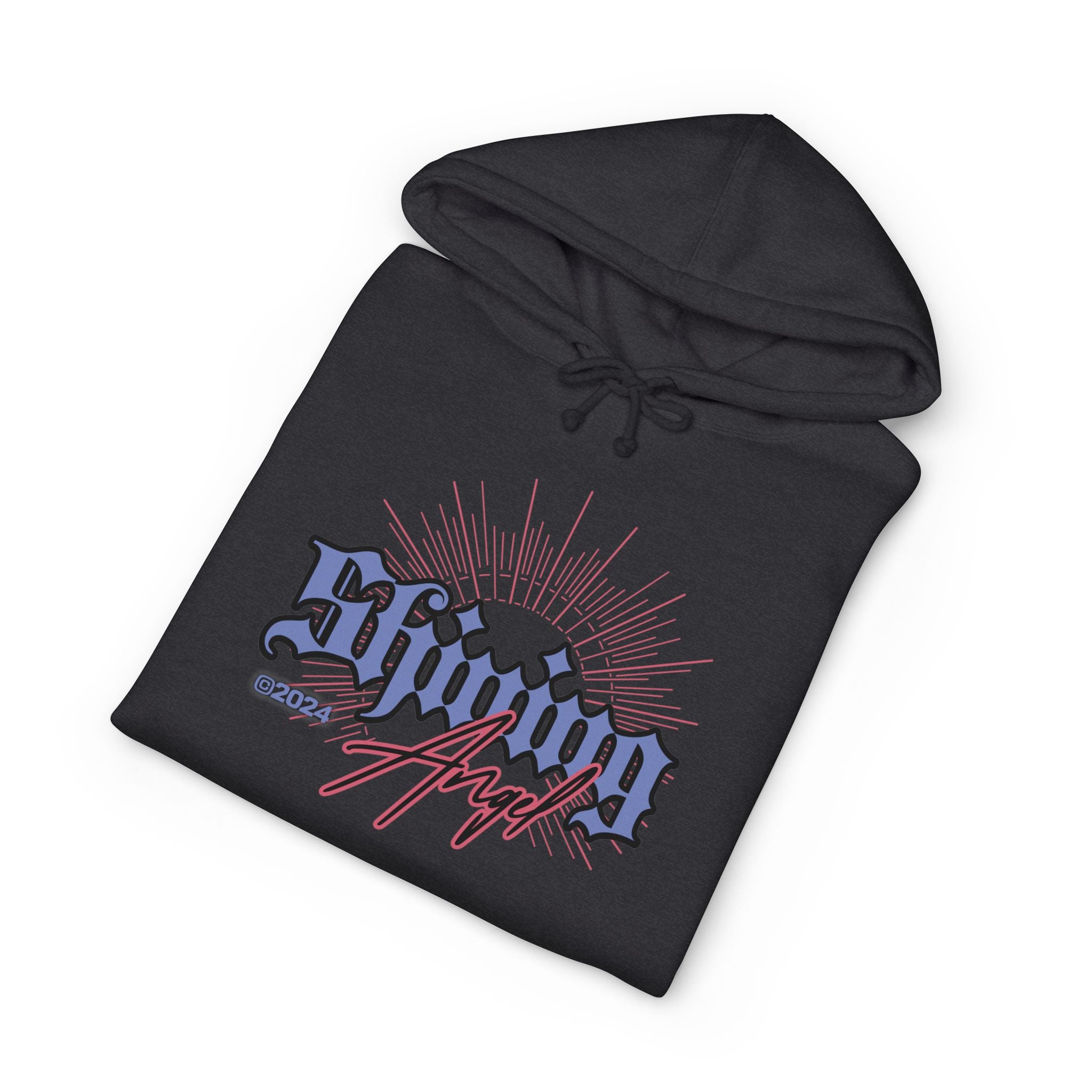 Hoodie-Shining Angel — Vintage Cherub Graphic Pullover