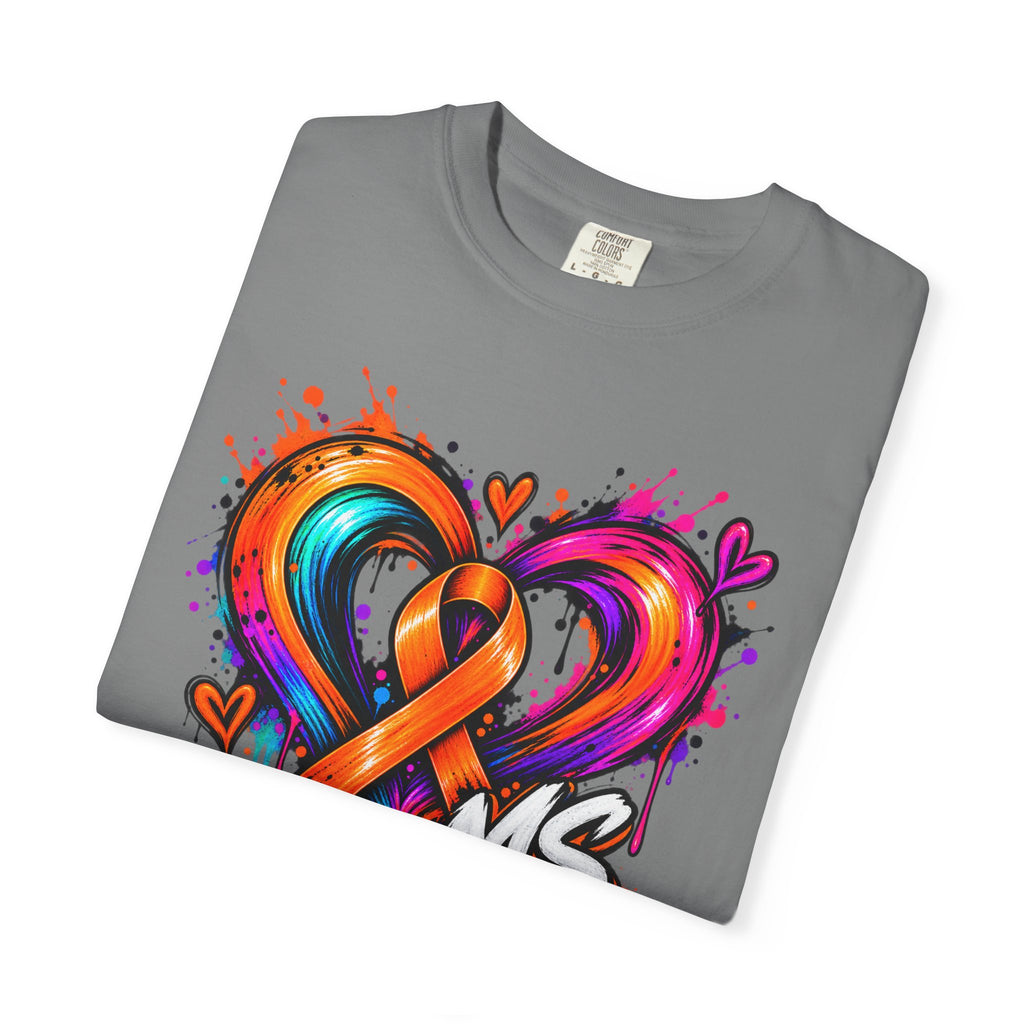 MS- Awareness Heart Ribbon T-Shirt — “Not All Wounds Are Visible” Neuropathy Support Tee